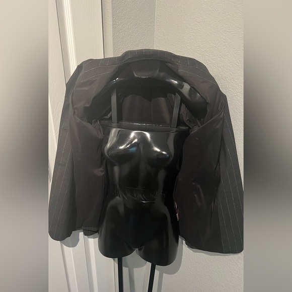 Classiques Entier blazer Grey with Silver sparkle pinstripe size 10 - Picture 11 of 13